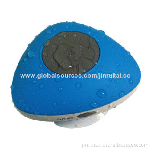 New Arrival Triangle-shaped IPX4 Waterproof Shower Bluetooth Speaker with Suction Cup